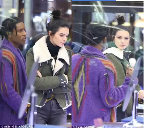 Double Date! Kendall Jenner & A$AP Rocky go shopping with Kylie and Tyga